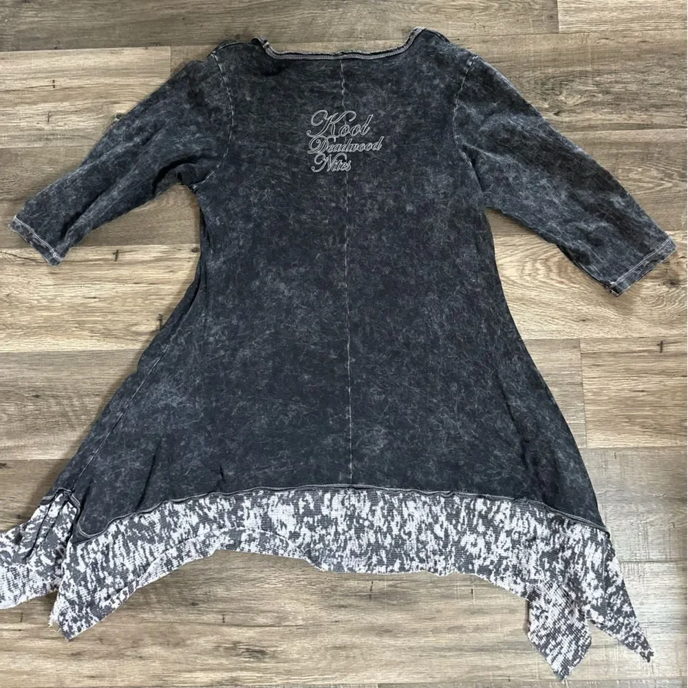 WOMENS MOTORCYCLE “DEADWOOD NITES” TOP SIZE XL
